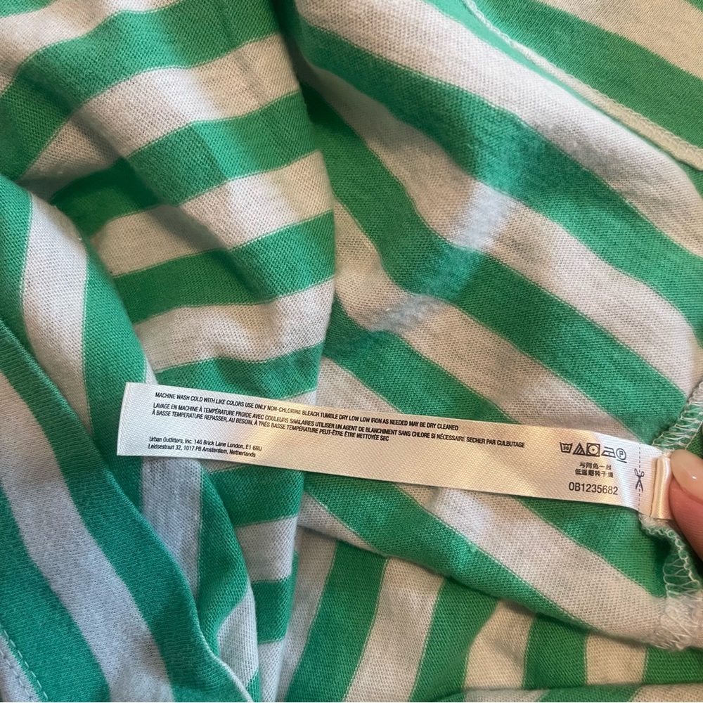 NWOT Free People FP Movement She’s Everything Green Striped Raglan Long Sleeve - Picture 7 of 9